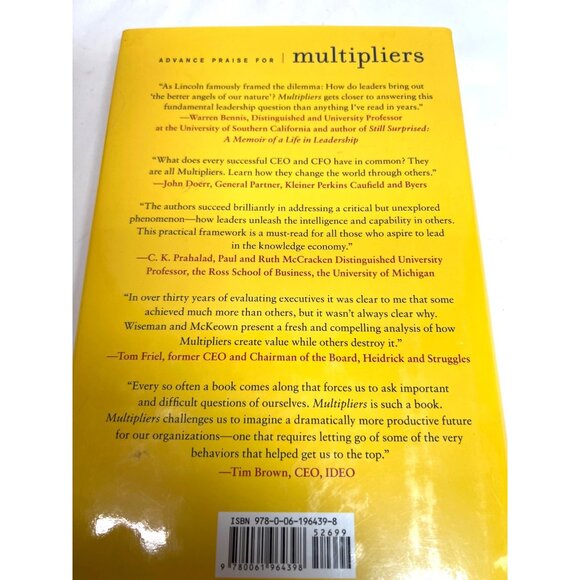 Multipliers: How The Best Leaders Make Everyone Smarter Hardcover Book By Liz Wi - Picture 2 of 2